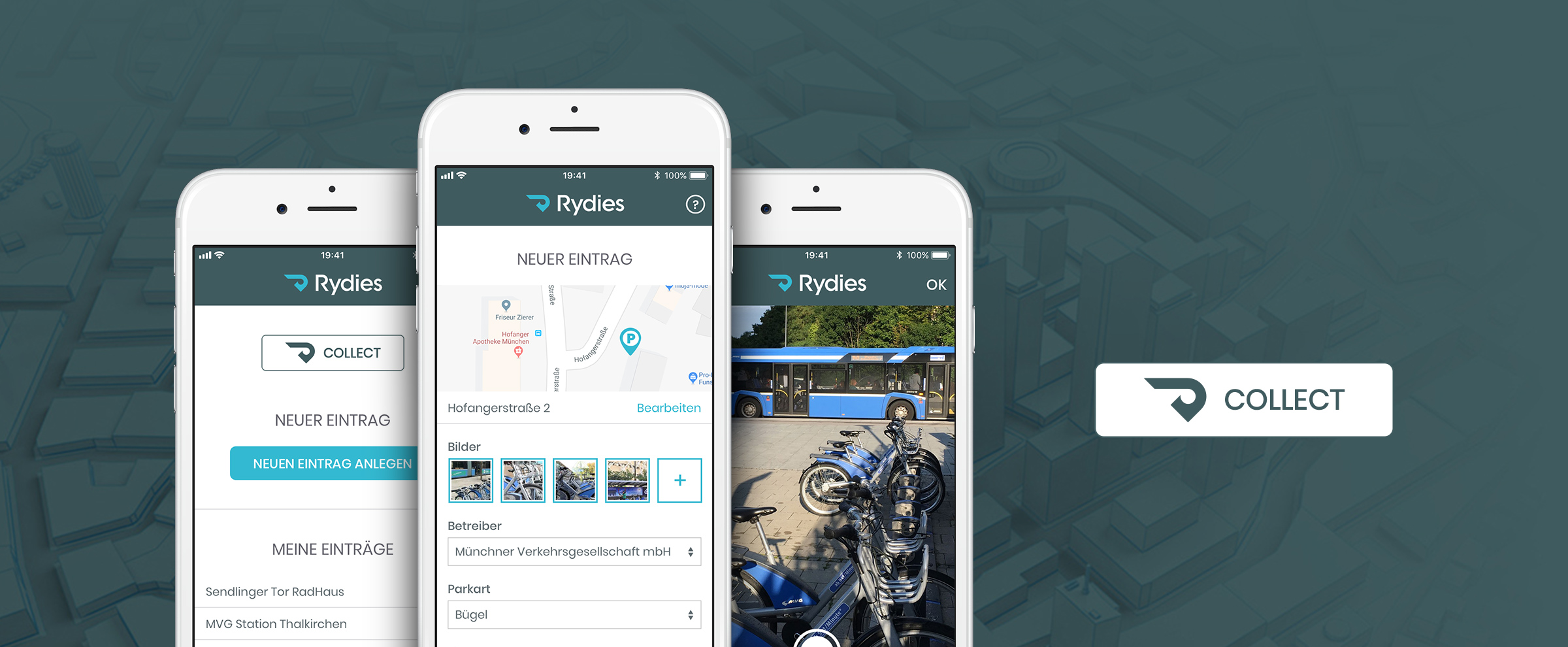 Rydies Collect App